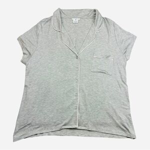 Shimera Sleep Shirt Short Sleeve Button Down Size L